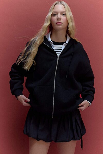 DeFacto oversized Φαρδιά γραμμή με κουκούλα Με τσέπες Βασικό φούτερ με φερμου...