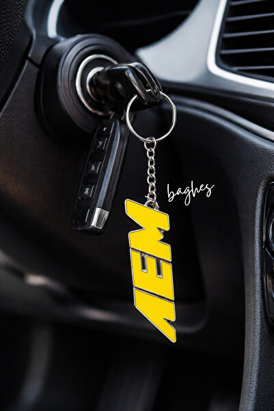 Baghes Μεταλλικό μπρελόκ με λογότυπο AEM, Μπρελόκ αυτοκινήτου, Στολίδι για κλ...