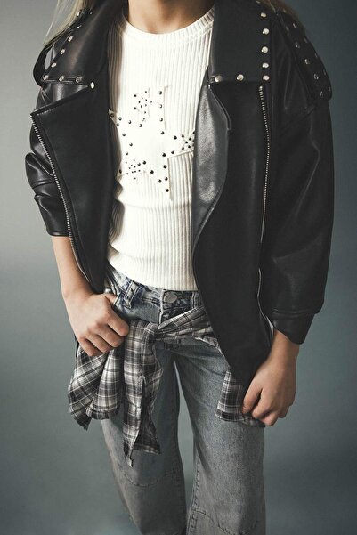 DeFacto Crew Neck Corded Fabric Ribbed Knit Short Sleeve T-Shirt Girls H1254A...