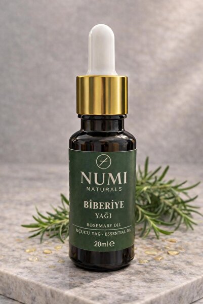 NUMI Naturals Biberiye Yağı 20 ml – Saf Uçucu Biberiye Yağı – Saç Bakım Yağı,...