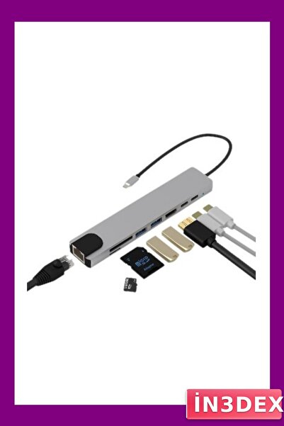 İN3DEX Usb-C Hub with HDMI and USB Connection Multiplexer