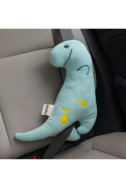 Moki Dino Yol Arkadaşım Peluş Emniyet Kemeri Yastığı Çocuk Araç Seat Belt Kon...