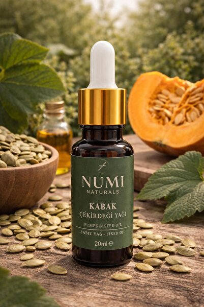 NUMI Naturals Kabak Çekirdeği Yağı 20 ml %100 Saf Pumpkin Seed Oil Saç ve Cilt Bakım Yağı