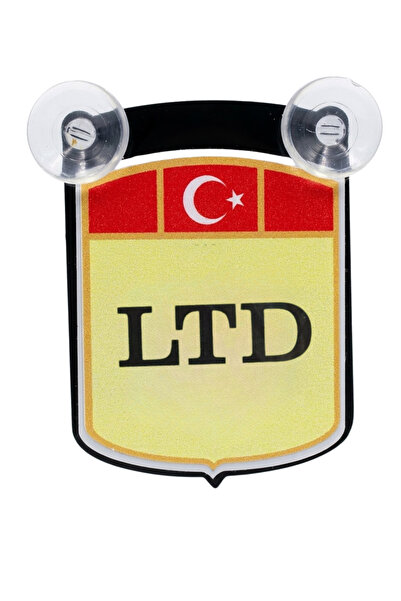 Baghes LTD Logolu Vantuzlu Araç Cam Süsü Oto Minibüs Araba Cam Süsü 7.5x10 cm