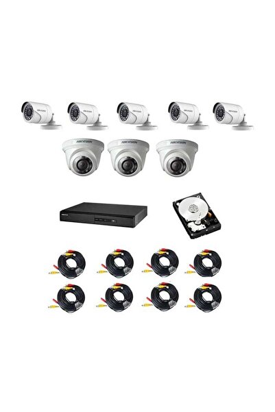 Hikvision Turbo HD surveillance camera kit with 8-channel digital video recorder