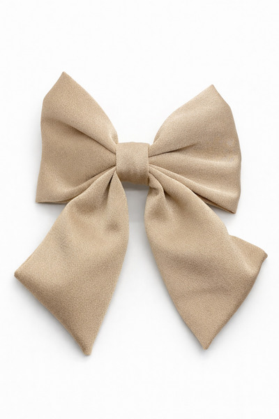 MakeWell مشبك شعر بشريط كبير من الساتان - إكسسوار شعر نسائي وللفتيات بتصميم ف...