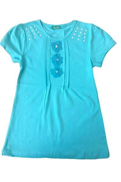 By TGA Short sleeve t-shirt with beads 146 CM 11 years Turquoise