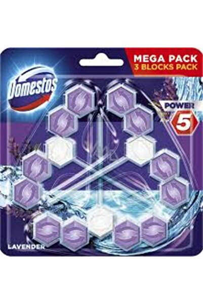 Domestos Power 5 Lavender Toilet Air Freshener 3X55G