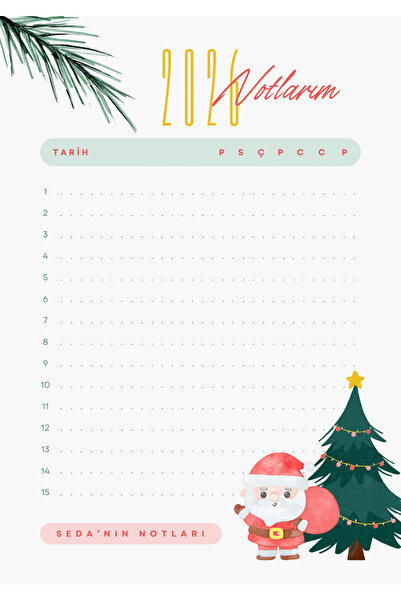 FAKİP A5 20 yapraklı kişiye özel Not defteri