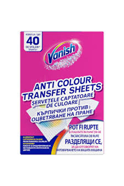 Vanish Anti-Color Transfer Wipes – 40 Pieces