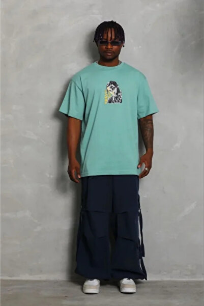 JANES Tricou pentru bărbați cu imprimeu tricou cu mânecă scurtă guler rotund ...