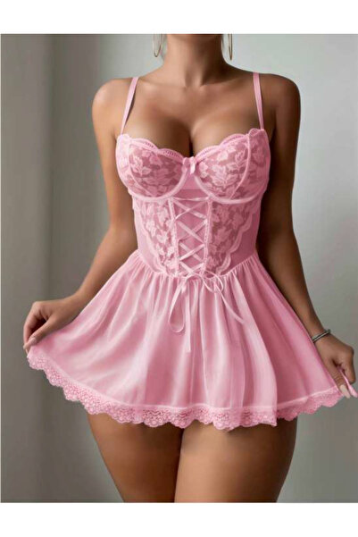 Viselya Asimetrică croială fără sârmă Volane material elastic Cămașă de noapte