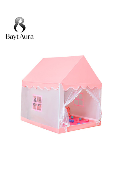 Bayt Aura Pink Princess Tent with LED Lights, Foldable and Portable Children'...