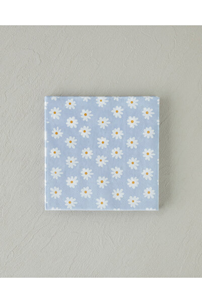 English Home Spring Daisies Kağıt 20'li Kağıt Peçete 33x33 cm Mavi