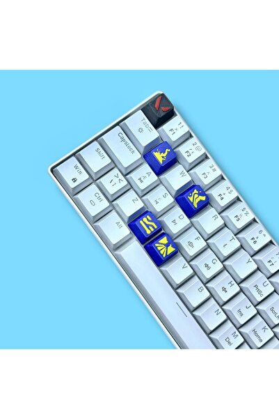 Storm3D Valorant NEON Keycaps, Q-E-X-C Mekanik Klavye Tuşu