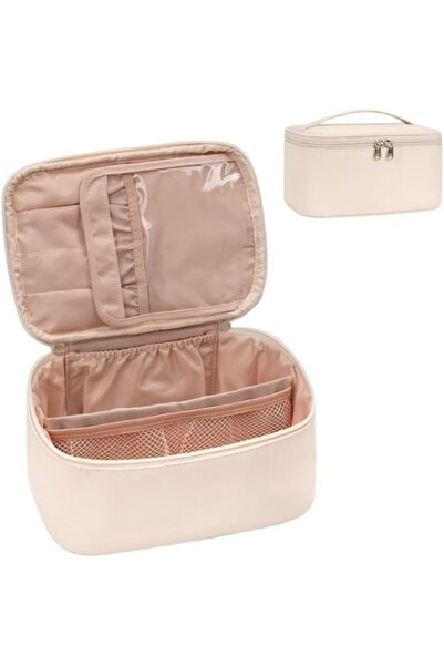 Arabest Travel Makeup Organizer, Large Capacity Cosmetic Bag with Dividers & ...