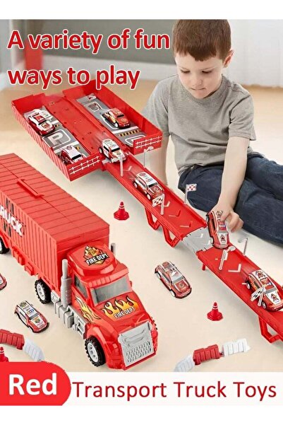 Generic Toy Truck for Kids, Transport toy car, 97CM Long Race Track and 3 Die...