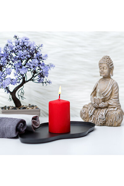 Vog und Arths Candle - red, unscented - 130 g