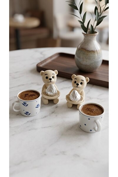 hediyesepetinde ⭐ Ayıcık Lokumluk İkili Set – Kahve Yanı Lokum Çikolata Sunum...