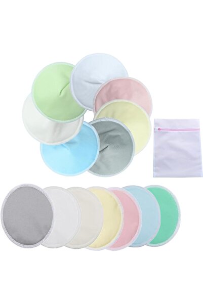 Arabest 14-Piece Natural Breast Pads, Reusable Nursing Pads with Laundry Bag,...