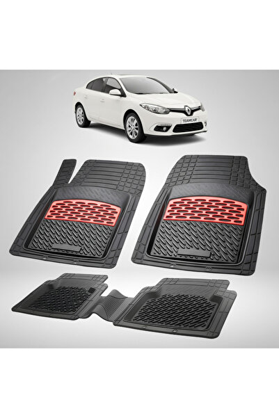 TEAMCAR Πατάκια δαπέδου συμβατά για Renault Fluence 2 Sedan 2013-2016 | Κόκκινα