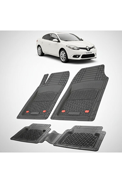 TEAMCAR Πατάκια δαπέδου συμβατά με Renault Fluence 2 Sedan 2013-2016 | Μαύρο