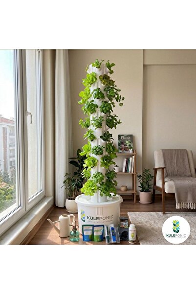 Kuleponic Dikey Topraksız Tarım Sistemi 8 Kat 40 Bitki Kapasiteli Hidroponik ...