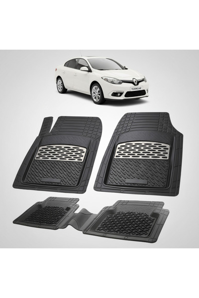 TEAMCAR Πατάκια δαπέδου συμβατά για Renault Fluence 2 Sedan 2013-2016 | Ασημί