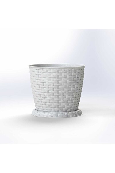 Mills وعاء زهور من خشب الروطان من روزا، 25 × 22 سم