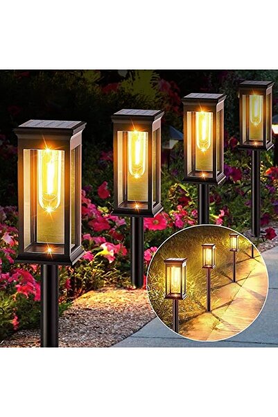SimpluAcasa Set of 2 Solar Garden Lights, LED Filament Design, Adjustable Hei...