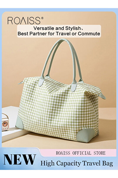 ROAISS حقيبة سفر كبيرة السعة، حقيبة ليلية بسحاب إغلاق، حقيبة سفر مقاومة للماء...