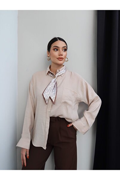 ESRAHELVACI قميص بياقة وشاح