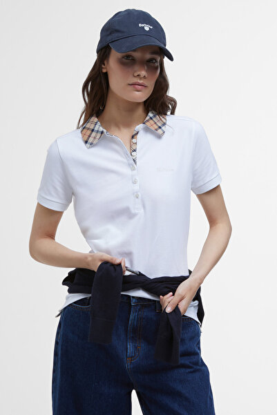 Barbour Malvern Top Polo Yaka WH33 White/Hessian