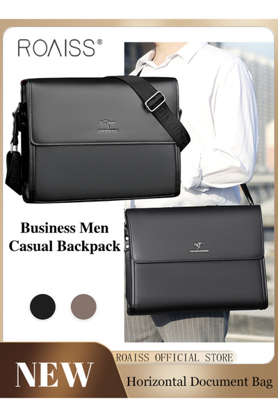 ROAISS حقيبة كتف رجالية متعددة الاستخدامات، مثالية للأعمال والاستخدام اليومي،...
