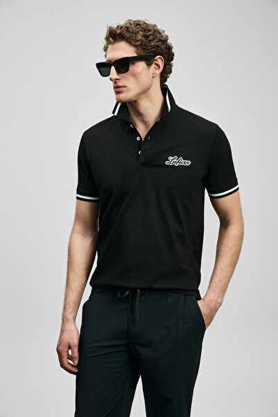 Lufian Artos Smart pentru bărbați tricou polo Negru