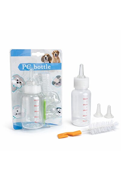 MadPet 50 ML Yavru Kedi Köpek Beslenme Biberonu Fırça Setli 3 Başlıklı Yumuşa...