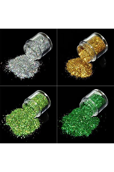 delis Set 4 sclipici unghii Marquise, Multicolor