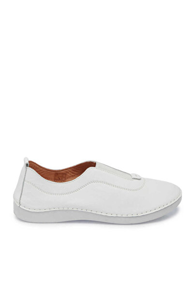 Tergan Beyaz Hakiki Deri Kadın Sneaker - K25I1AY68014-A26