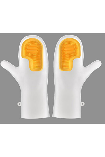 Arabest 1 Pairs Waterproof Cleaning Gloves Silicone Kitchen Dishwashing Glove...