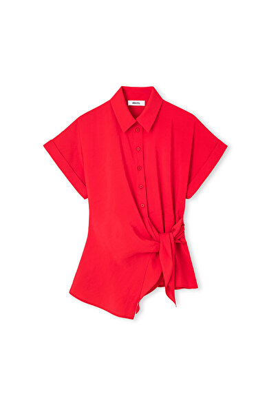İpekyol Belden bağlamalı asimetrik gömlek