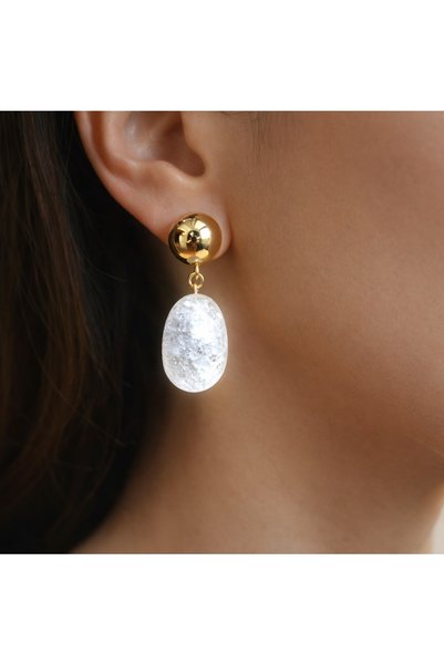 B Design jewelry أقراط نيسف الوردية الخفيفة