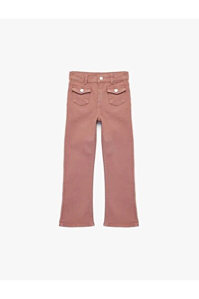 Koton Pantaloni din denim spaniol din bumbac cu detalii de buzunar