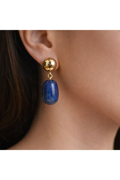 B Design jewelry أقراط من اللازورد الوردي السماوي