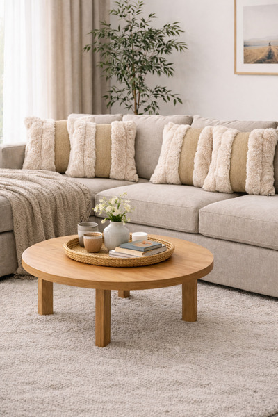 Bonny Home ريسا كريم 4pcs غطاء وسادة غطاء وسادة أريكة ناعم مزخرف ومنتفخ 45x45