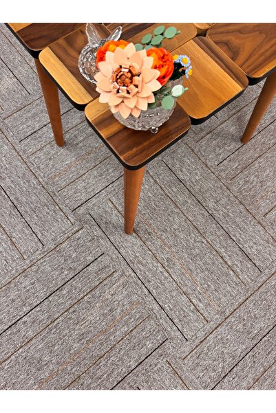 DEKOSET Karo Halı-River Line J03 ( 1 Karo: 50 x 50 cm | 1 Paket: 8 m² )