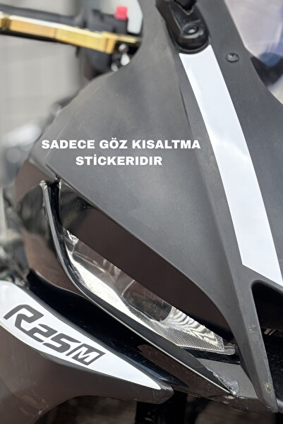 Banxtre Yamaha R25 Motosiklet için Far Kısaltma Far Sticker Etiket (Sağ ve Sol)