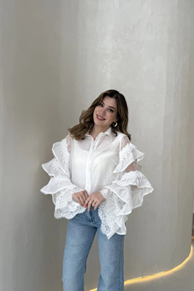 mrc Lace Detailed Volanli Shirt