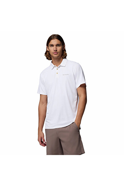 Columbia Tech Trail Utility Erkek Beyaz Outdoor Polo Yaka T-Shirt AM1495-100