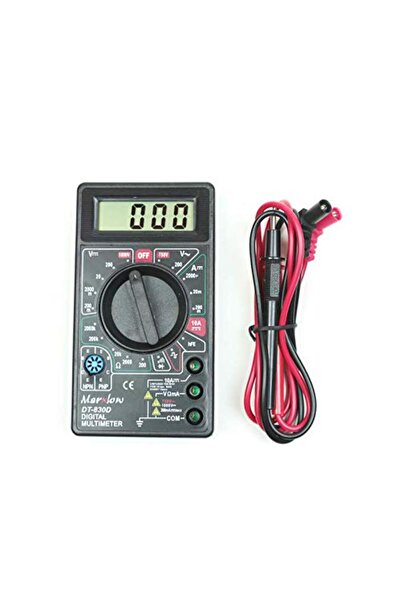 Marxlow DT-830D Dijital Multimetre Avometre - Digital Ölçü Aleti - Akım, Voltaj, Direnç Ölçer - Siya