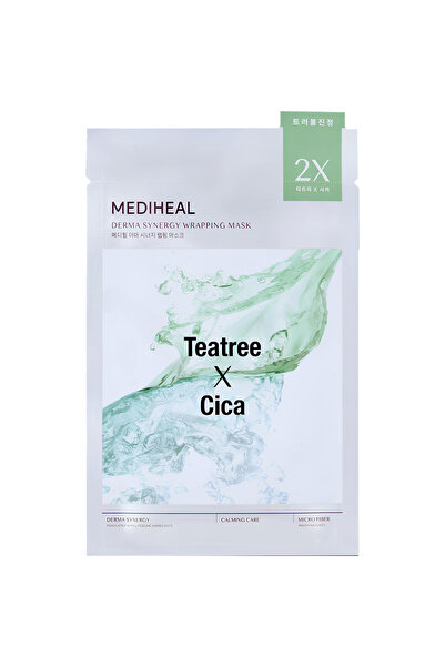 Mediheal Derma Synergy Wrapping Sheet Mask Teatree X Cica Calming Face Mask 2...
